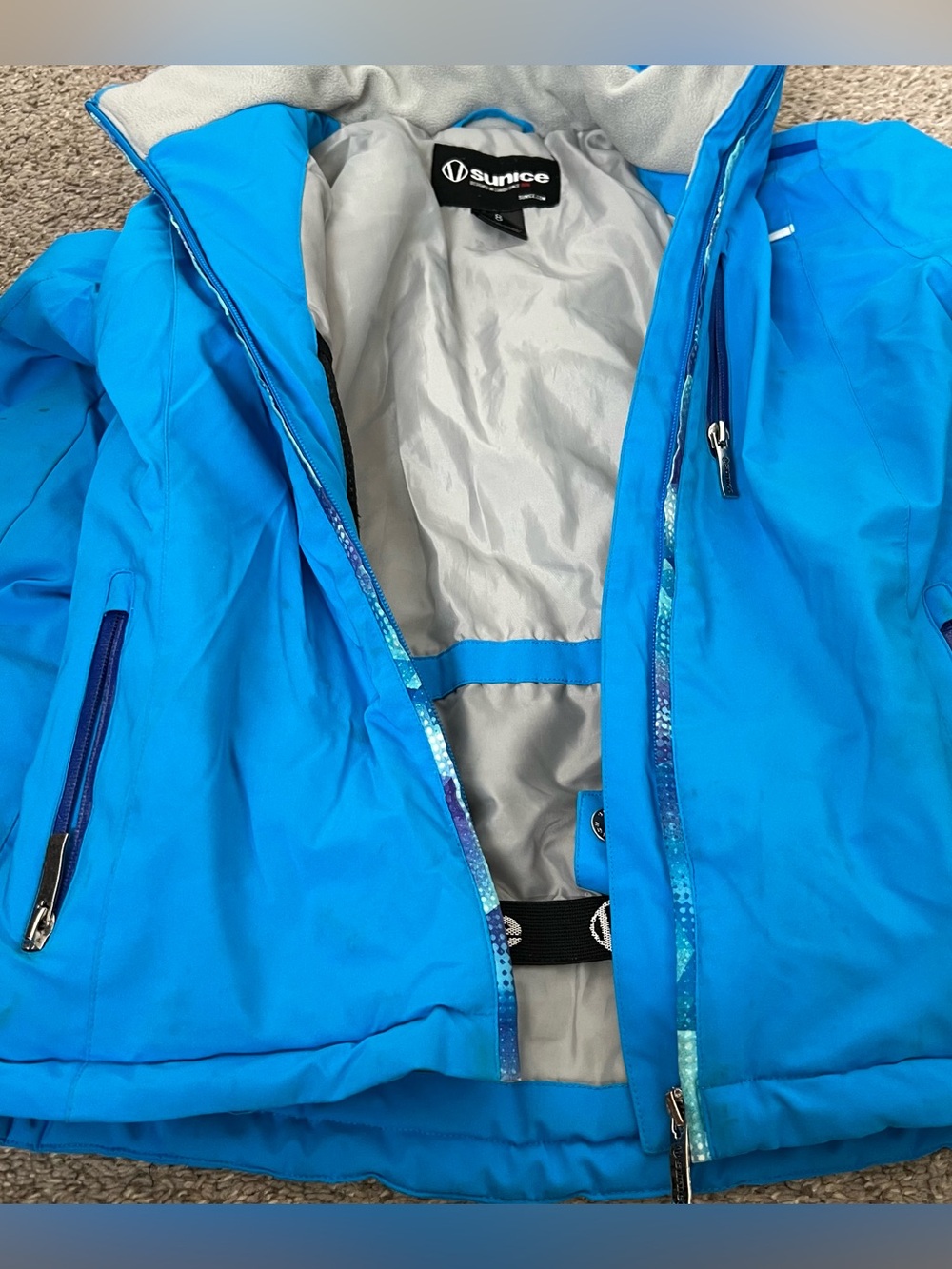 Sunice Kids' Bright Blue Ski Hooded Jacket Size 8